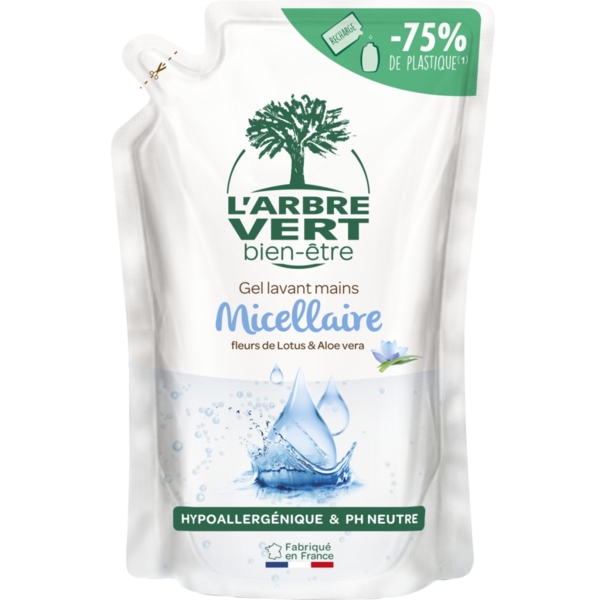 Крем-мило для рук L'Arbre Vert Міцелярне, запасний блок, 300 мл - Pampik