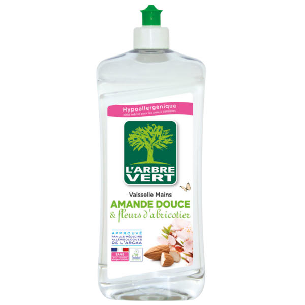 Жидкость для мытья посуды L'Arbre Vert Сладкий миндаль и Абрикосовый цвет, 750 мл - Pampik