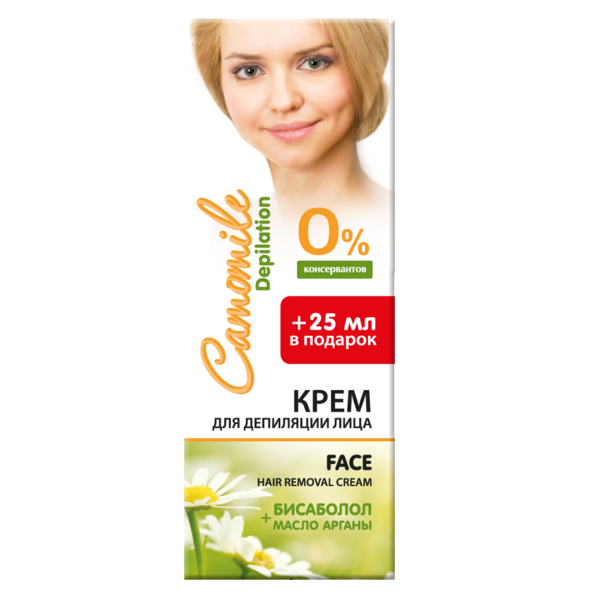 Крем для депиляции лица Camomile Depilation, 75 мл - Pampik
