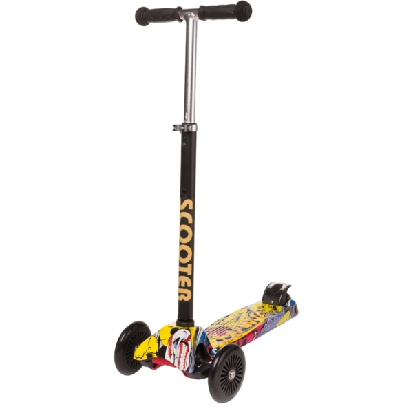 Самокат триколісний 4Baby Mini, жовтий (4MS03) - Pampik