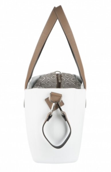 Сумка для коляски Nuvita MyMia, шкіра, білий (NV8801G/02RH/23T/13T/33T) - Pampik - 3