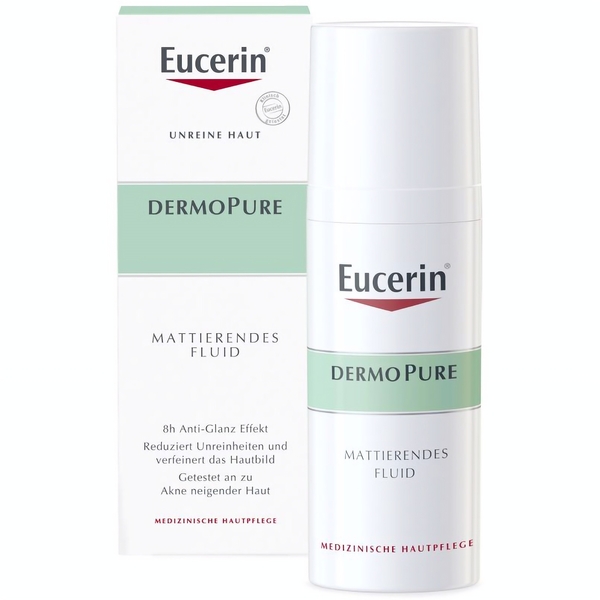 Флюїд матуючий Eucerin DermoPurifyer, для проблемної шкіри, 50 мл - Pampik