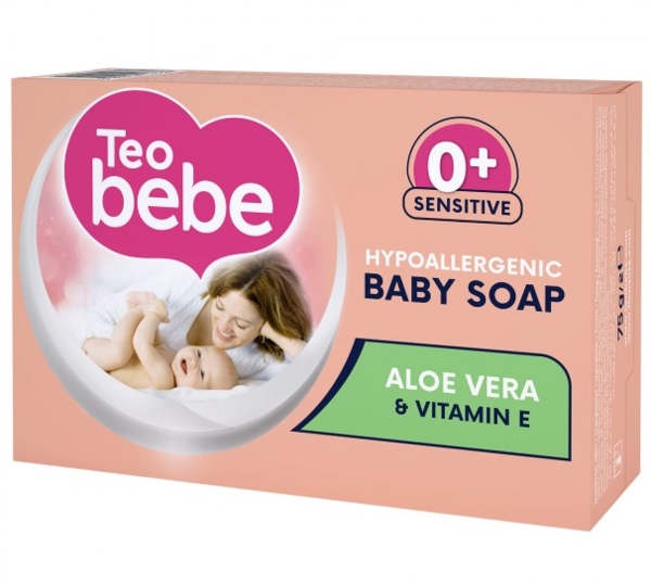 Mило тверде Teo Bebe Aloe Vera, 75 г (60168) - Pampik
