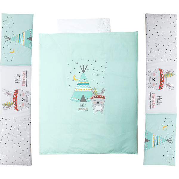 Комплект постельных принадлежностей Interbaby Tipi Oso Menta, 6 единиц (8100246) - Pampik