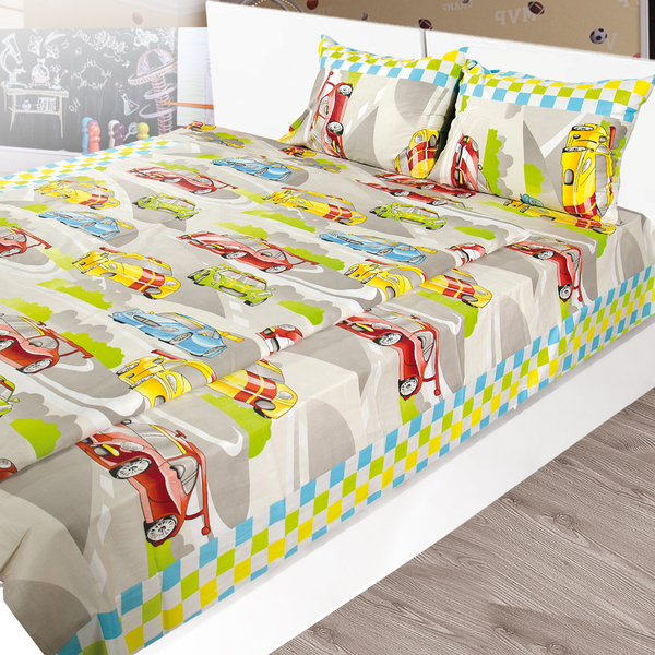 Комплект постільної білизни Ярослав, сатин, дитячий, різнокольоровий, 3 одиниці (536_s978) - Pampik