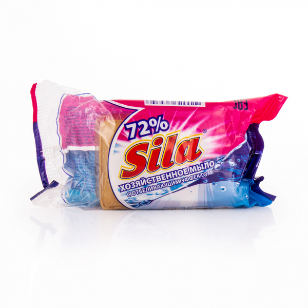 Мыло хозяйственное Sila 72% с отбеливающим эффектом, 200 г - Pampik