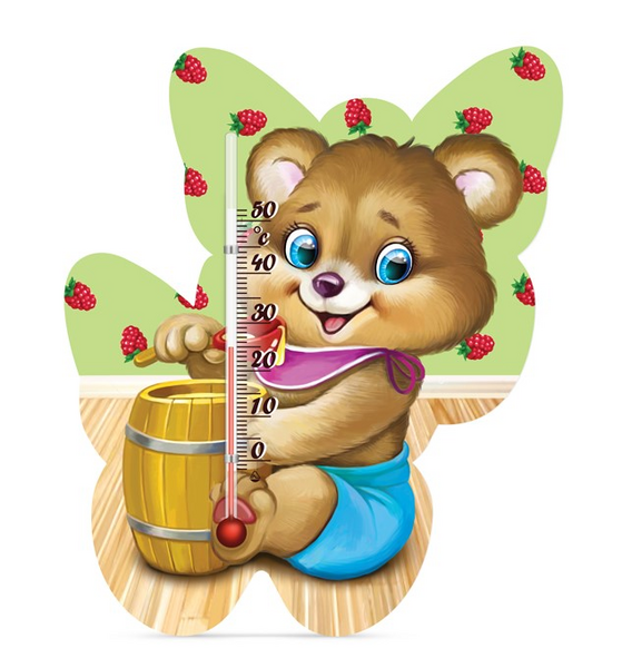 Термометр Склоприлад Сувенір Метелик Ведмедик (300059) - Pampik