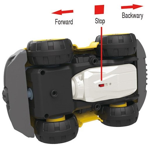 Конструктор DIY Spatial Creativity Каток LM8012-DZ-1 з електродвигуном, жовтий (CJ-1365033) - Pampik - 3