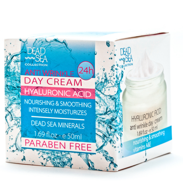 Дневной крем против морщин Dead Sea Collection с гиалуроновой кислотой и минералами Мертвого моря, 50 мл - Pampik