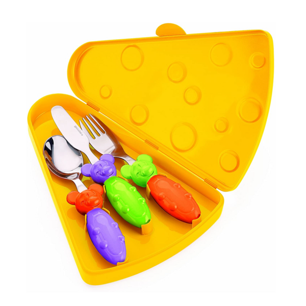 Набір дитячих столових приладів Guzzini, з футляром, 3 предмети (7510052) - Pampik