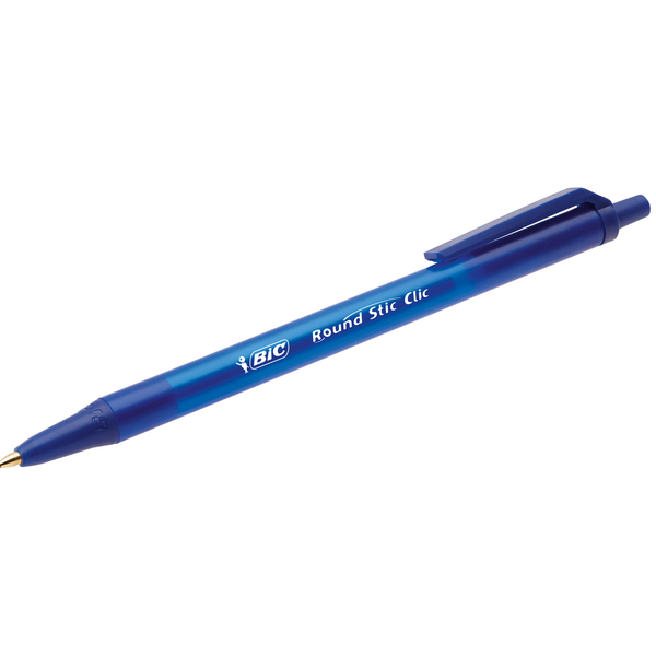 Ручка шариковая BIC Round Stic Clic, 0,32 мм, синий, 1 шт. (926376) - Pampik - 2