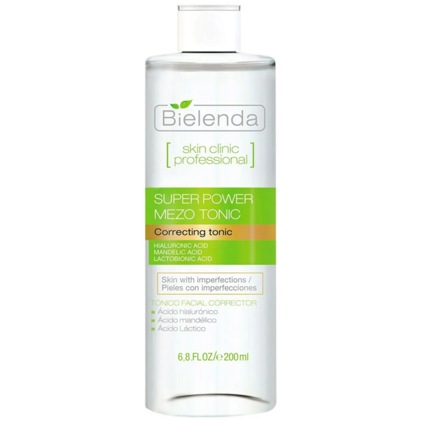 Корегуючий тонік для обличчя Bielenda Skin Clinic Professional, з мигдальною та лактобіоновою кислотами, 200 мл - Pampik