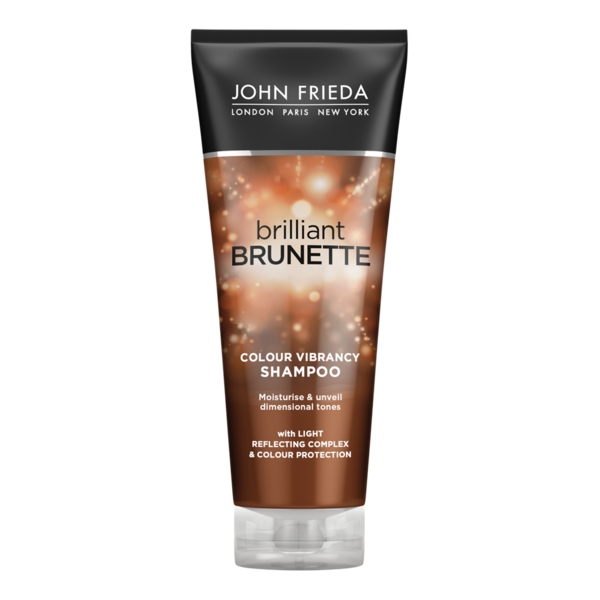 Зволожуючий шампунь John Frieda Brilliant Brunette, для захисту кольору темного волосся, 250 мл - Pampik