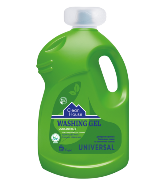 Гель для прання Clean House Concentrate Universal, 4 л - Pampik