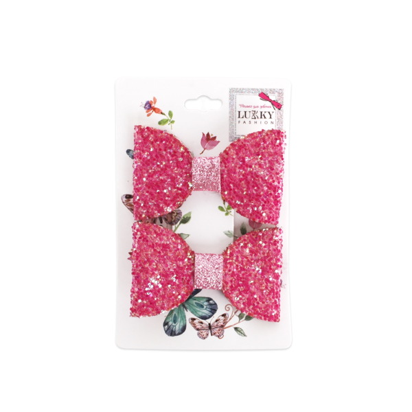 Заколка для волосся Lukky, 2 шт., рожевий (T18450) - Pampik