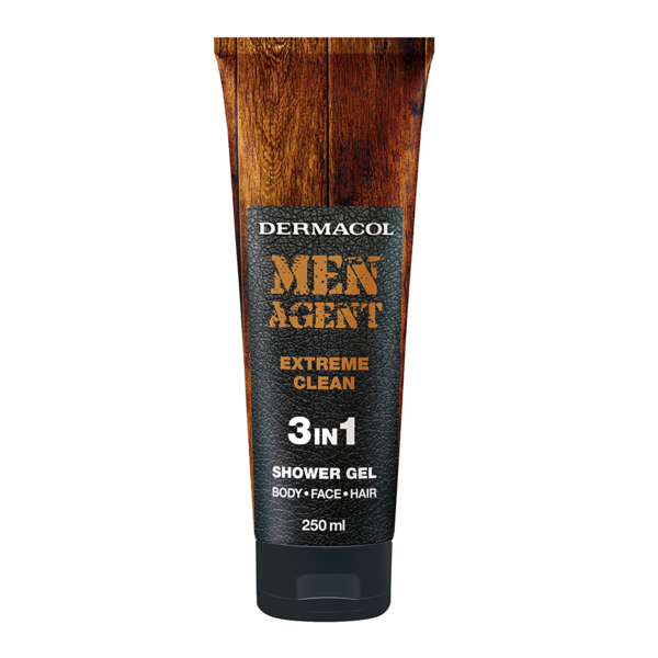 Гель для душу 3 в 1 Dermacol Extreme Clean Men Agent, 250 мл - Pampik