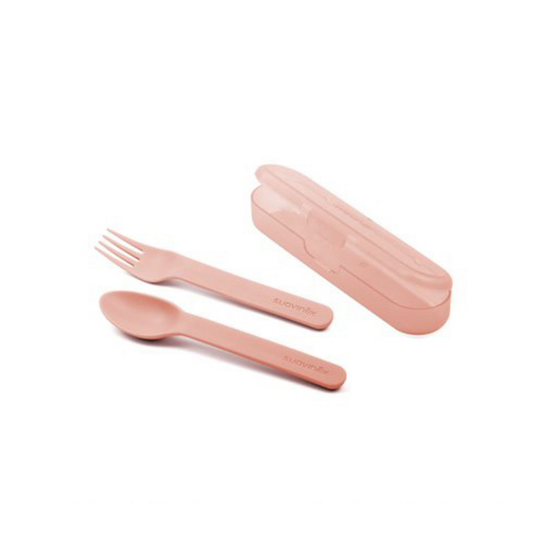 Набір столових приборів Suavinex Лісові історії, рожевий (401235) - Pampik