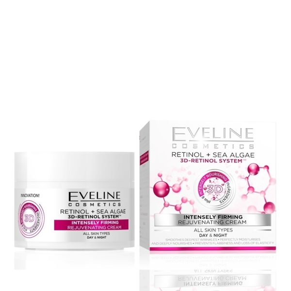 Омолаживающий крем Eveline Ретинол + Морские водоросли, интенсивный лифтинг, 50 мл - Pampik - 2