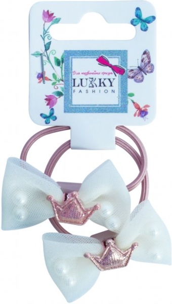 Резинки для волос Lukky, бежевый, 2 шт. (T18533) - Pampik