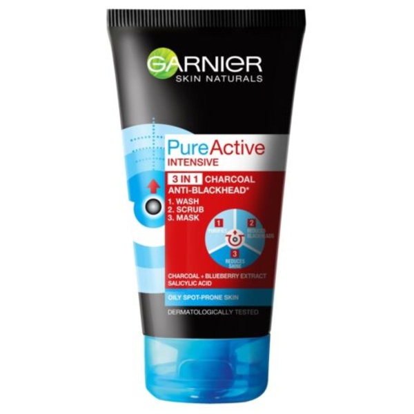 Гель для вмивання, скраб, маска для обличчя Garnier Skin Naturals Чистий Шкіра Актив очищення, 150 мл (C5897500) - Pampik