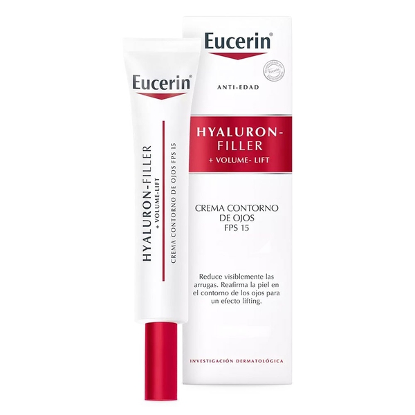 Антивіковий крем Eucerin Hyaluron Filler Volume Lift SPF15, для контуру очей, 15 мл - Pampik
