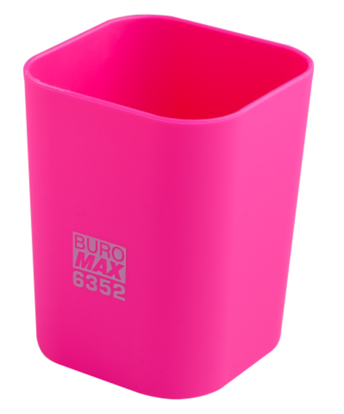 Стакан для канцелярського приладдя Buromax Rubber Touch, рожевий (BM.6352-10) - Pampik