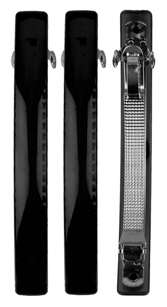 Набор зажимов для волос Titania, 3 шт., черный (7853 B) - Pampik