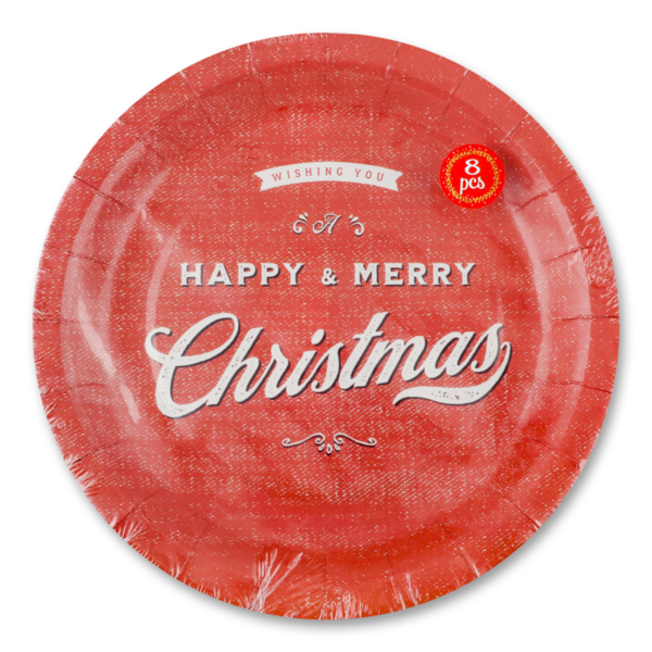 Набір одноразових тарілок Offtop, червоний, 6 шт. (854870) - Pampik