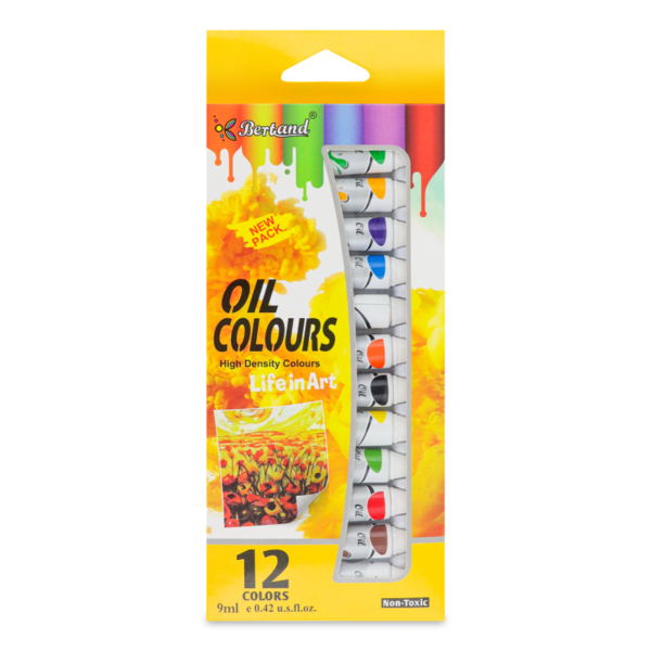 Набір масляних фарб Bertand, 12 кольорів, 9 мл (853805) - Pampik