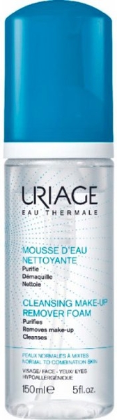 Очищуючий мус Uriage Cleansing Make-Up Remover Foam, для зняття макіяжу, 150 мл - Pampik
