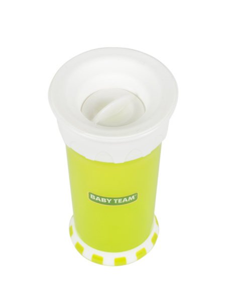 Поїльник-непроливайка Baby Team 360°, 6+ міс., 350 мл, салатовий (5030) - Pampik - 2