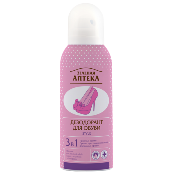 Дезодорант для обуви Зеленая Аптека Style, 150 мл - Pampik