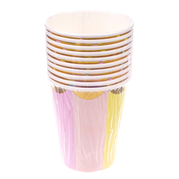 Набор стаканов одноразовых Offtop, 250 мл, разноцвет, 6 шт. (833632) - Pampik