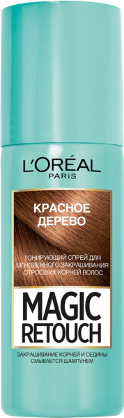 Тонирующий спрей для волос L'Oreal Paris Magic Retouch, тон 06 (красное дерево), 75 мл - Pampik