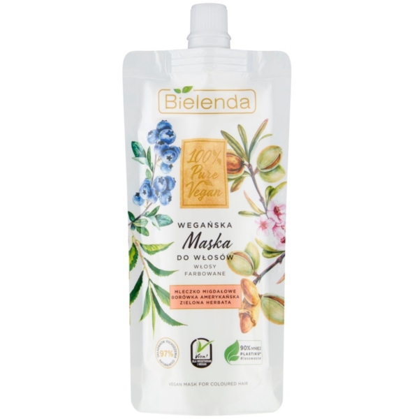 Маска Bielenda 100% Pure Vegan для фарбованого волосся, 125 мл - Pampik