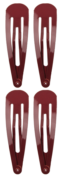 Набір трикутних металевих затискачів для волосся Titania Triangle Small, 4 шт., коричневий (7885 B) - Pampik