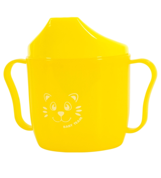 Поїльник Baby Team, зі спаутом, від 6 міс., 180 мл, жовтий (5007) - Pampik - 2