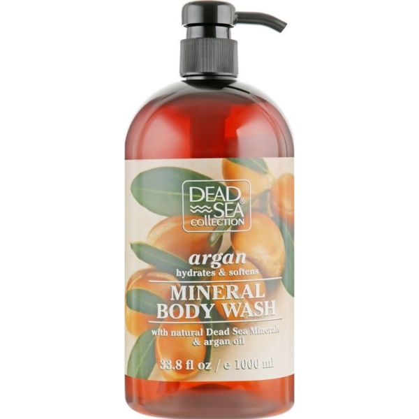 Гель для душу Dead Sea Collection Argan Body Wash з мінералами Мертвого моря та аргановою олією, 1000 мл - Pampik