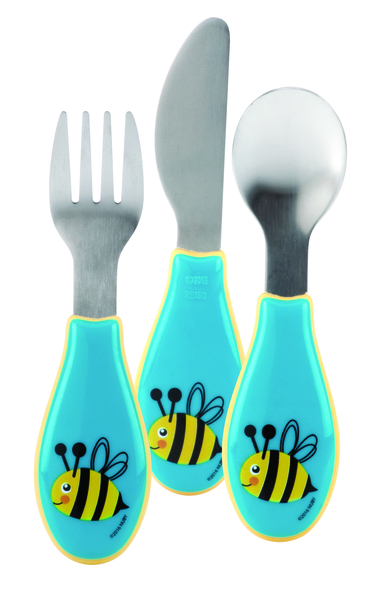 Набір столових приборів Nuby Бджілка, блакитний (NV0501003bee) - Pampik