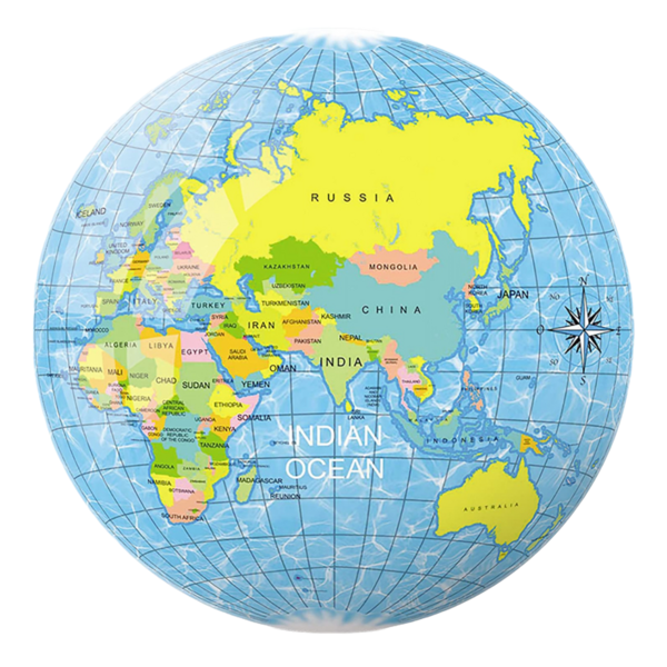 М'яч Mondo з мапою, 23 см (26043) - Pampik