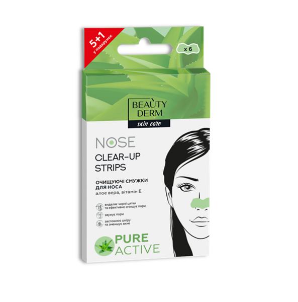 Очищающие полоски для носа Beauty Derm, 6 шт. - Pampik