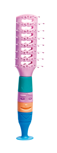 Масажна щітка для волосся Titania, 18 см, рожевий (1297) - Pampik