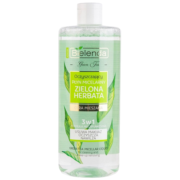 Очищающая мицеллярная жидкость Bielenda Green Tea 3 в 1, 500 мл - Pampik