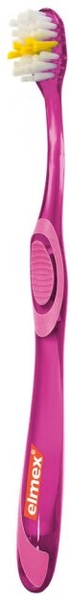 Детская зубная щетка Elmex Junior, 6 - 12 лет, мягкая, розовый - Pampik - 2