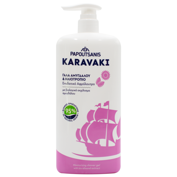 Гель для душу/піна для ванни Karavaki Мигдальне молоко, 750 мл - Pampik