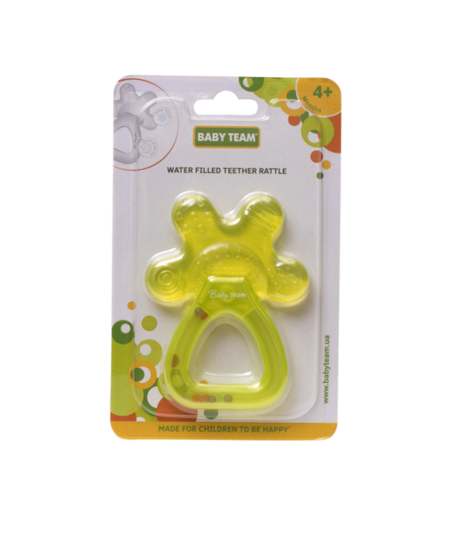 Прорізувач-брязкальце з водою Baby Team, салатовий (4036) - Pampik - 2