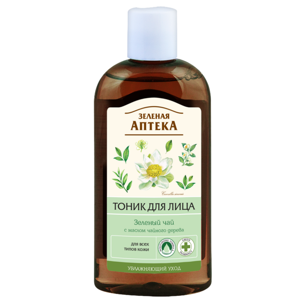 Тоник для лица Зеленая Аптека Зеленый чай, 200 мл - Pampik