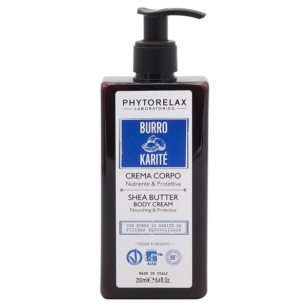 Крем для тіла Phytorelax Vegan&Organic Shea Butter, поживний та пом'якшувальний, 250 мл (6008795) - Pampik