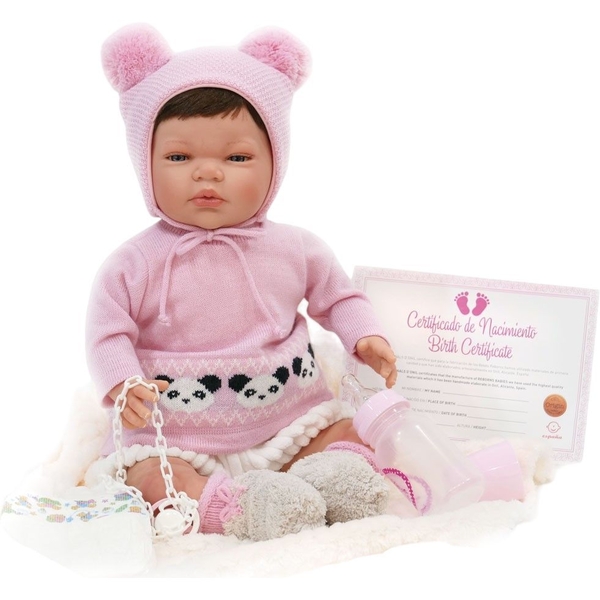 Кукла Nines d`Onil Sandra панда Премиум, 48 см (7302) - Pampik