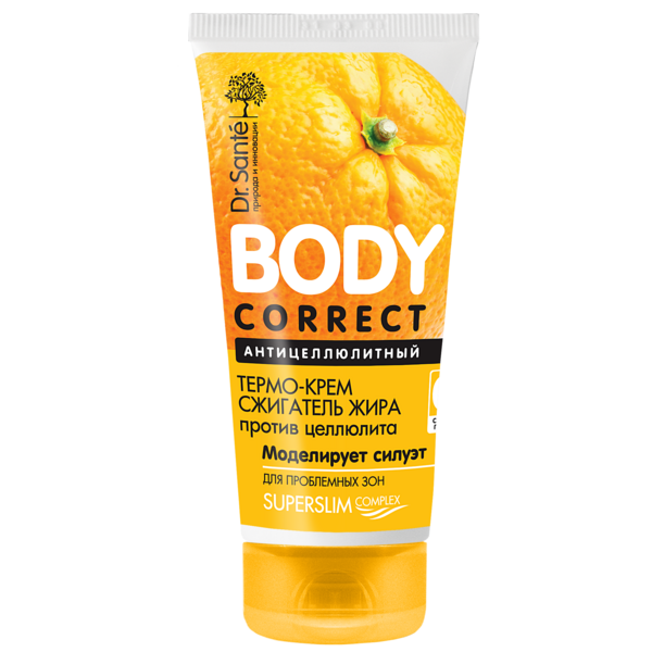 Термо-крем для тела Dr. Sante Body Correct Антицеллюлитный, Сжигатель жира, 150 мл - Pampik